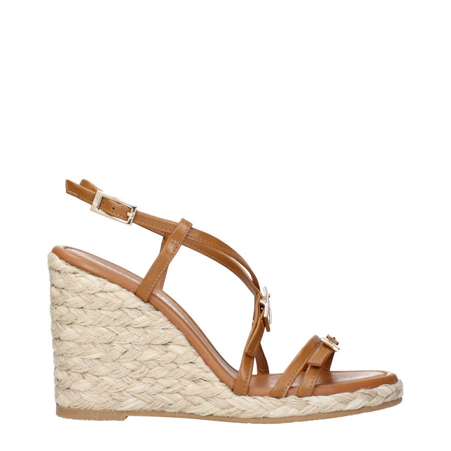 Stuart Weitzman wedge sandal in brown