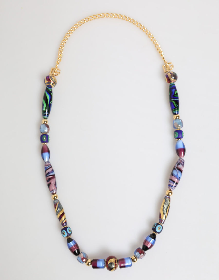 Dolce & Gabbana 5% Zamak + 60% Brass + 35% Glass necklace in multicolor