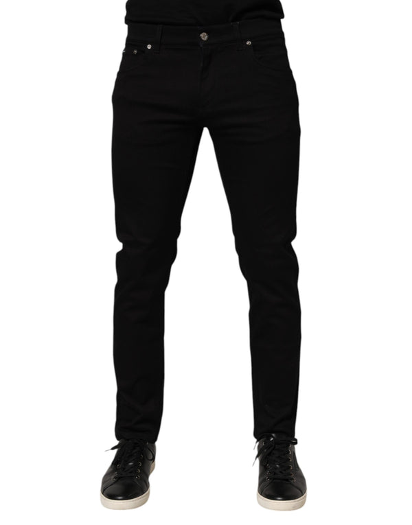 Dolce & Gabbana 74% Cotton trousers in black