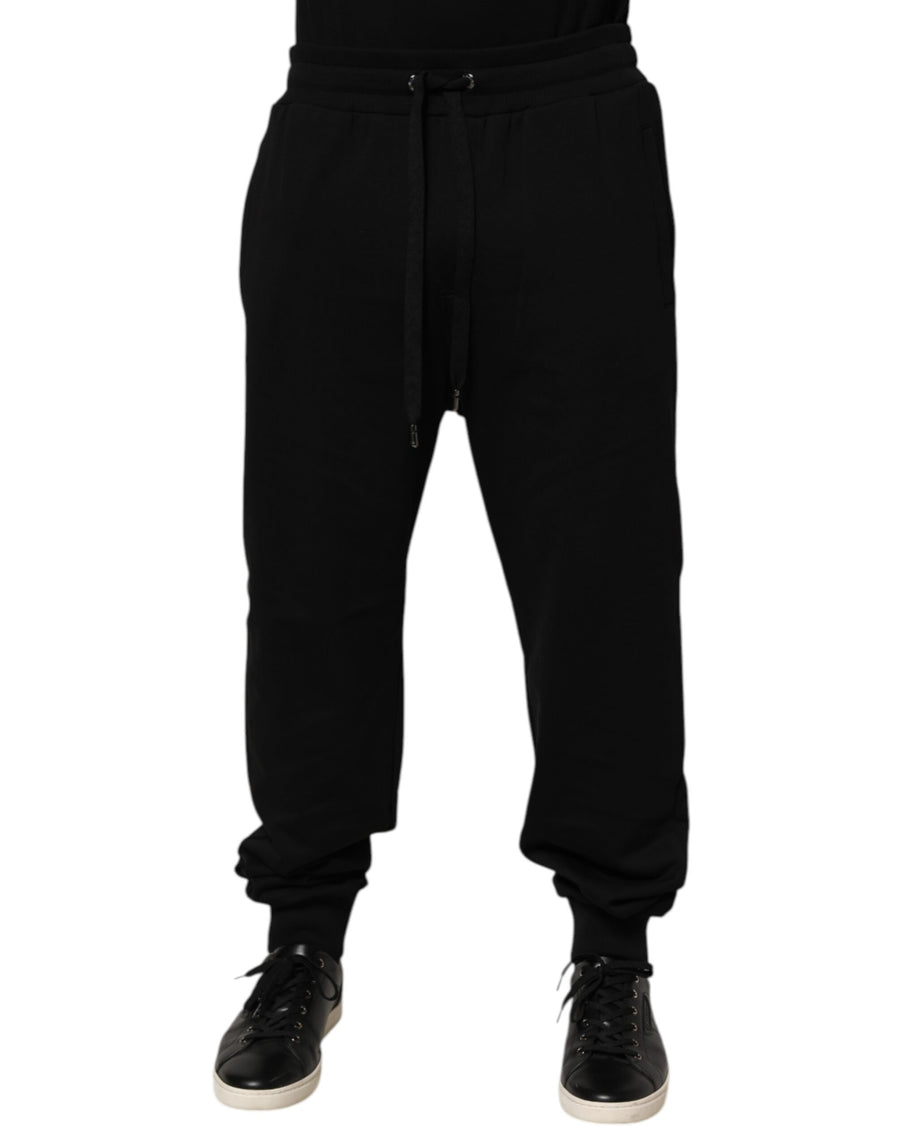 Dolce & Gabbana 100% Cotton joggers in black