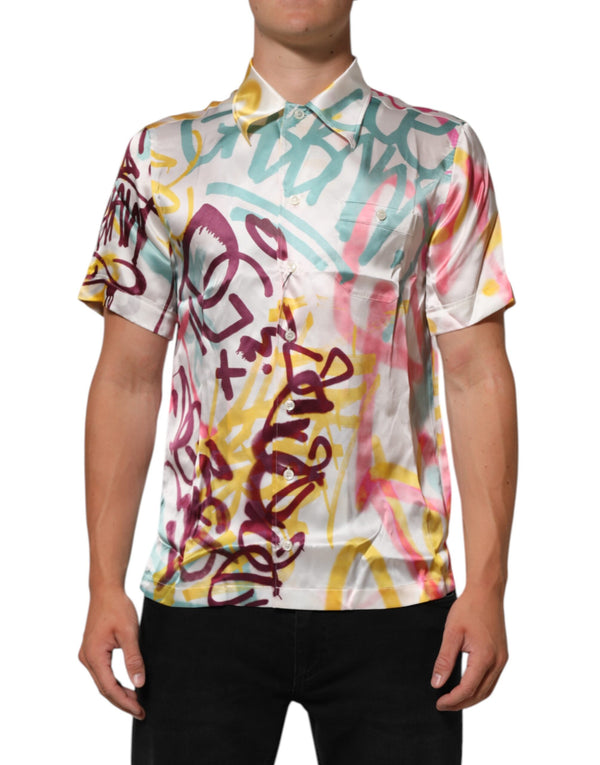 Dolce & Gabbana 100% Silk shirt in white