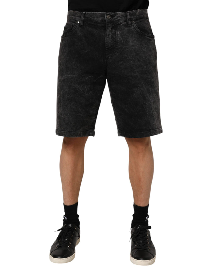 Dolce & Gabbana 98% Cotton 2% Elastane bermuda short in black