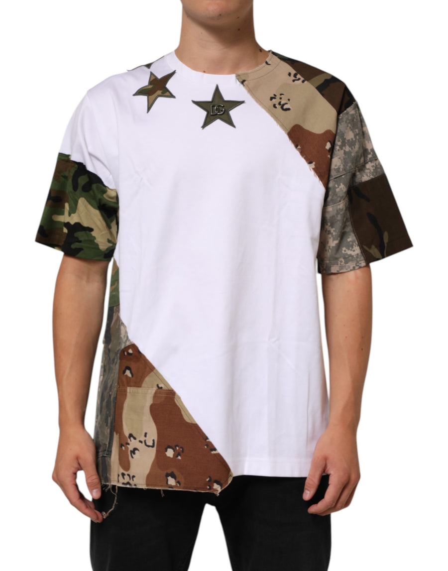 Dolce & Gabbana 90% Cotton 10% Nylon t-shirt in white
