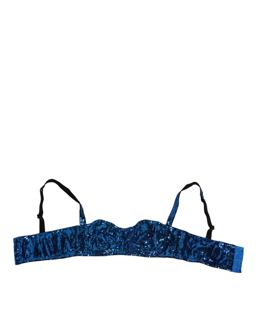 Dolce & Gabbana 100% Nylon balconette bra in blue
