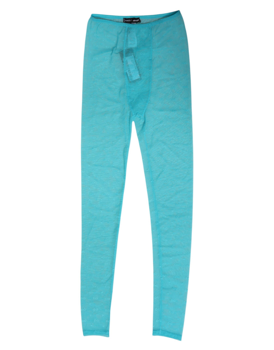 Dolce & Gabbana 93% Nylon leggings in blue