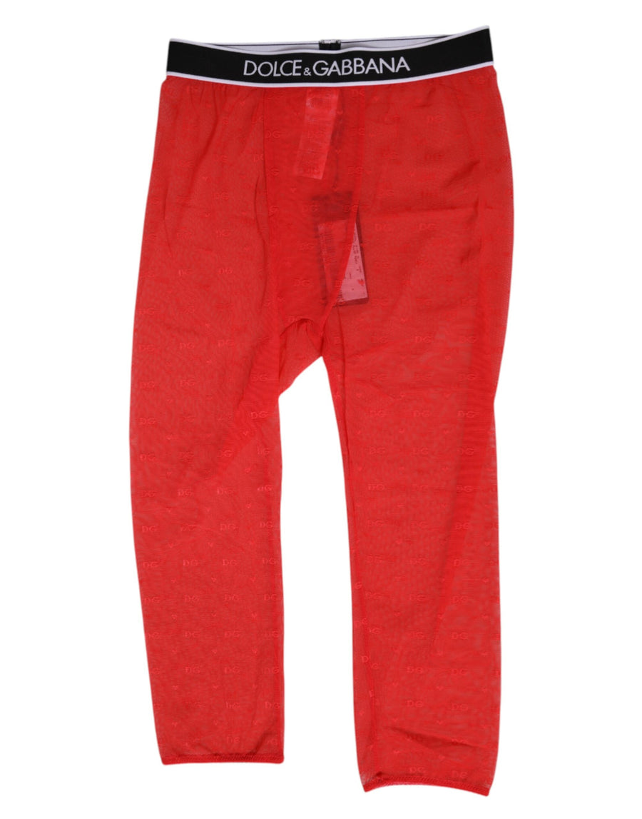 Dolce & Gabbana 92% Nylon leggings in red