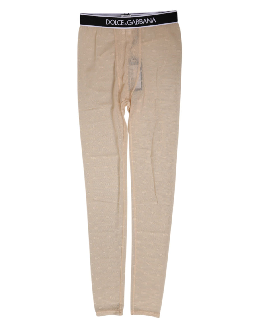Dolce & Gabbana 92% Nylon 8% Elastane leggings in beige