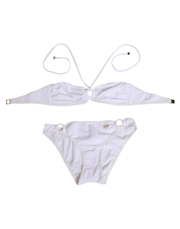 Dolce & Gabbana 25% Elastane swimsuit in white