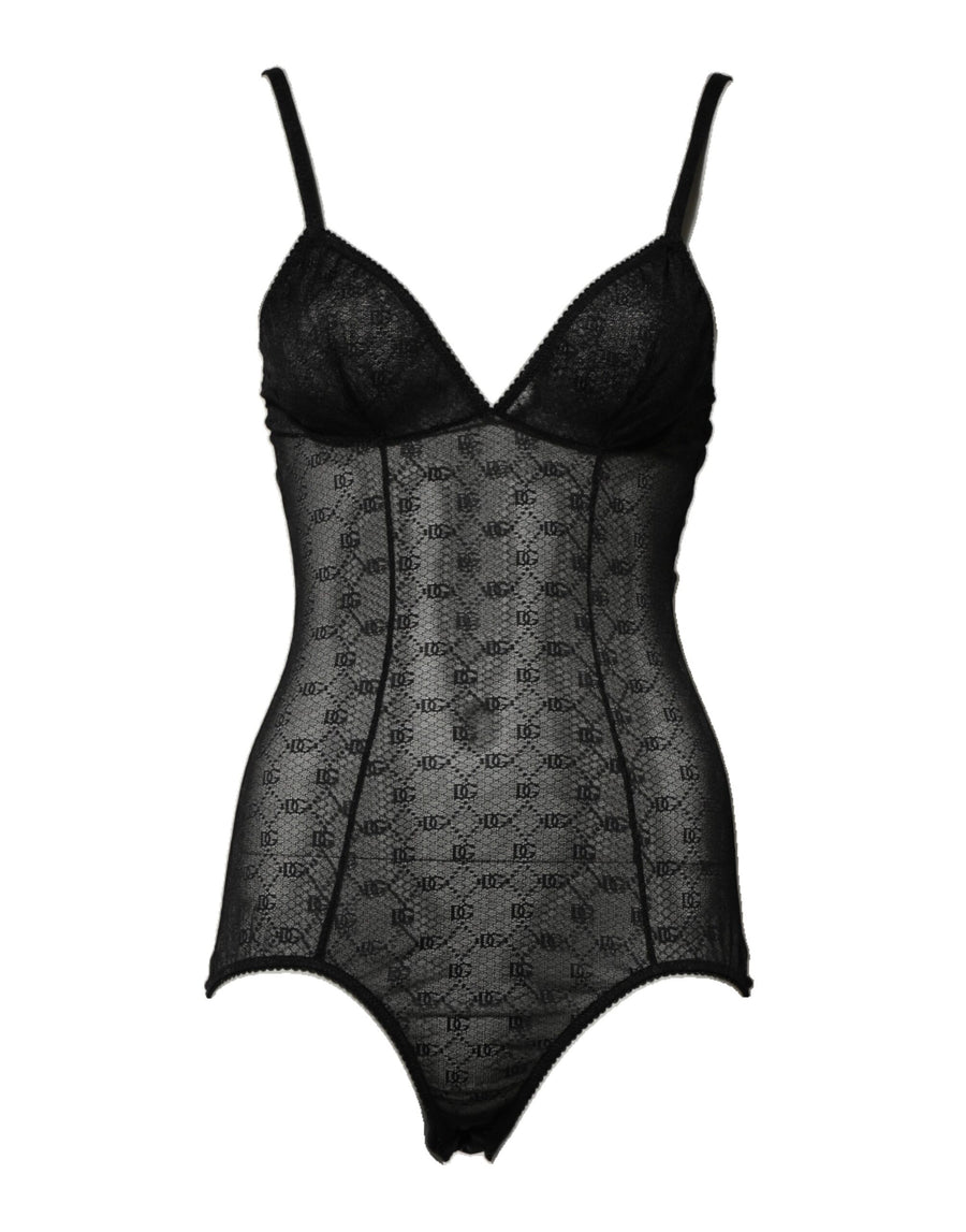 Dolce & Gabbana 92% Polyamide bodysuit in black