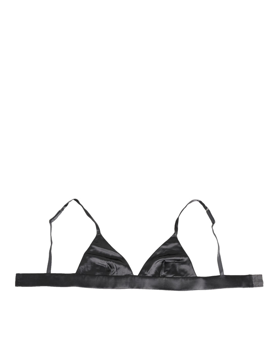 Dolce & Gabbana 94% Silk 6% Elastane bra in black