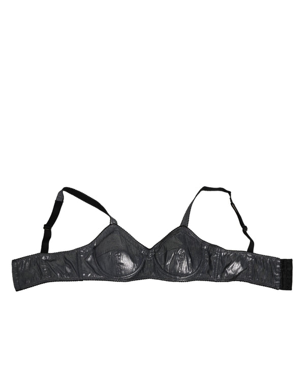 Dolce & Gabbana Silk balconette bra in gray