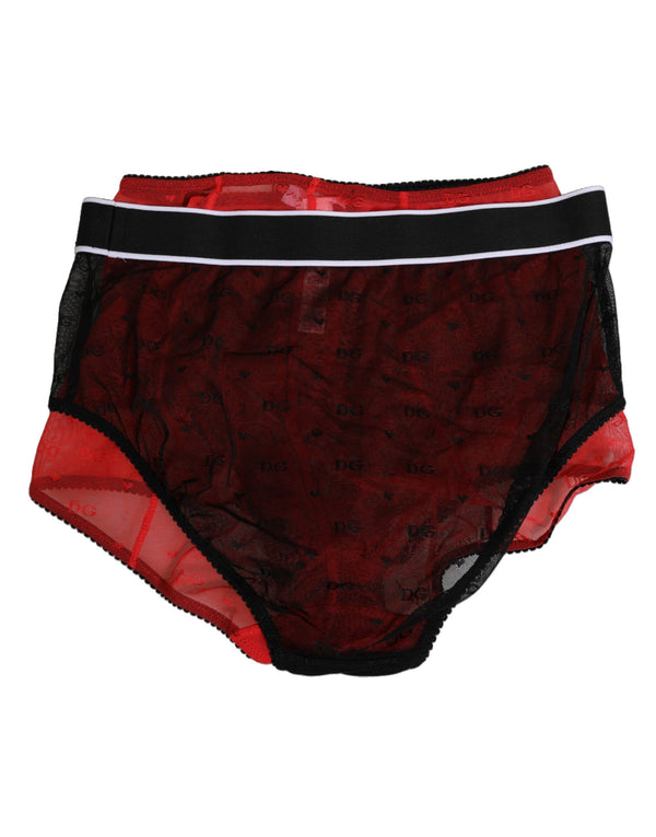 Dolce & Gabbana 93% Nylon bodysuit in red