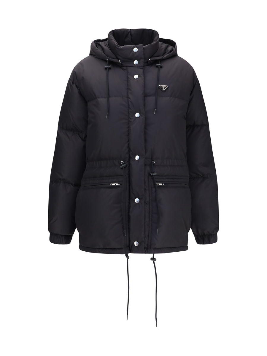 Padded High-Collar Jacket Nero Down