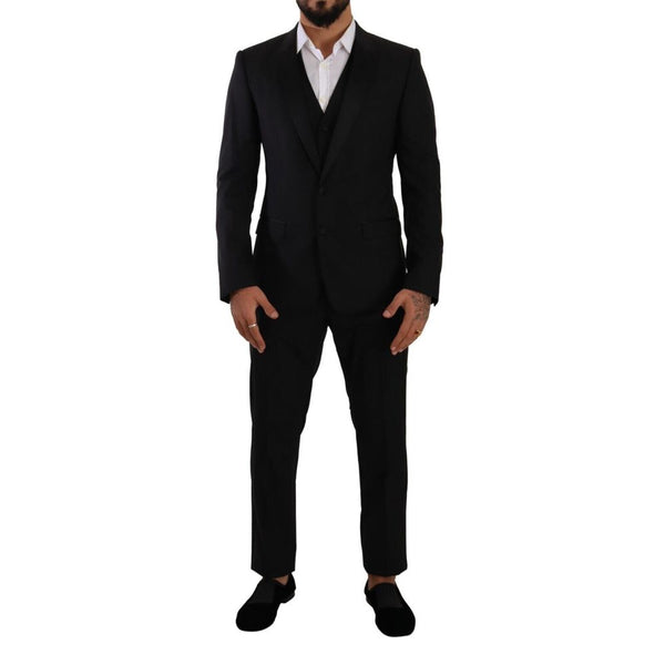 Dolce & Gabbana 60% Virgin Wool pant suit in black