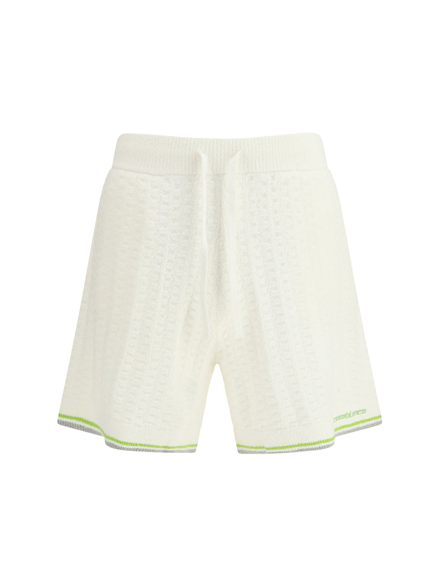 Casablanca 100% Cotton bermuda in white