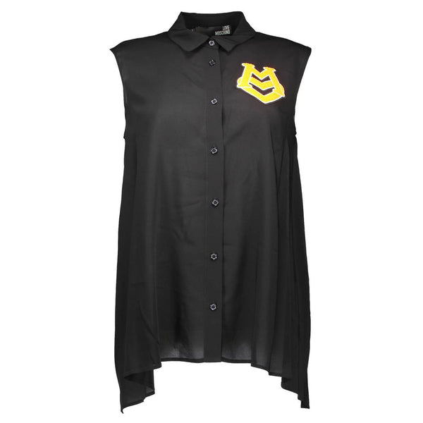 Love Moschino 95% Viscose overshirt in black