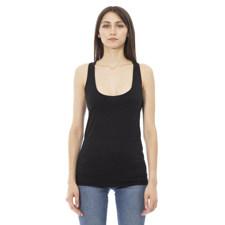 Just Cavalli Viscose tank top in black
