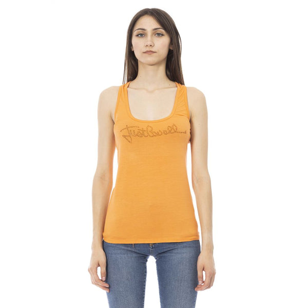 Just Cavalli Viscose tank top in orange