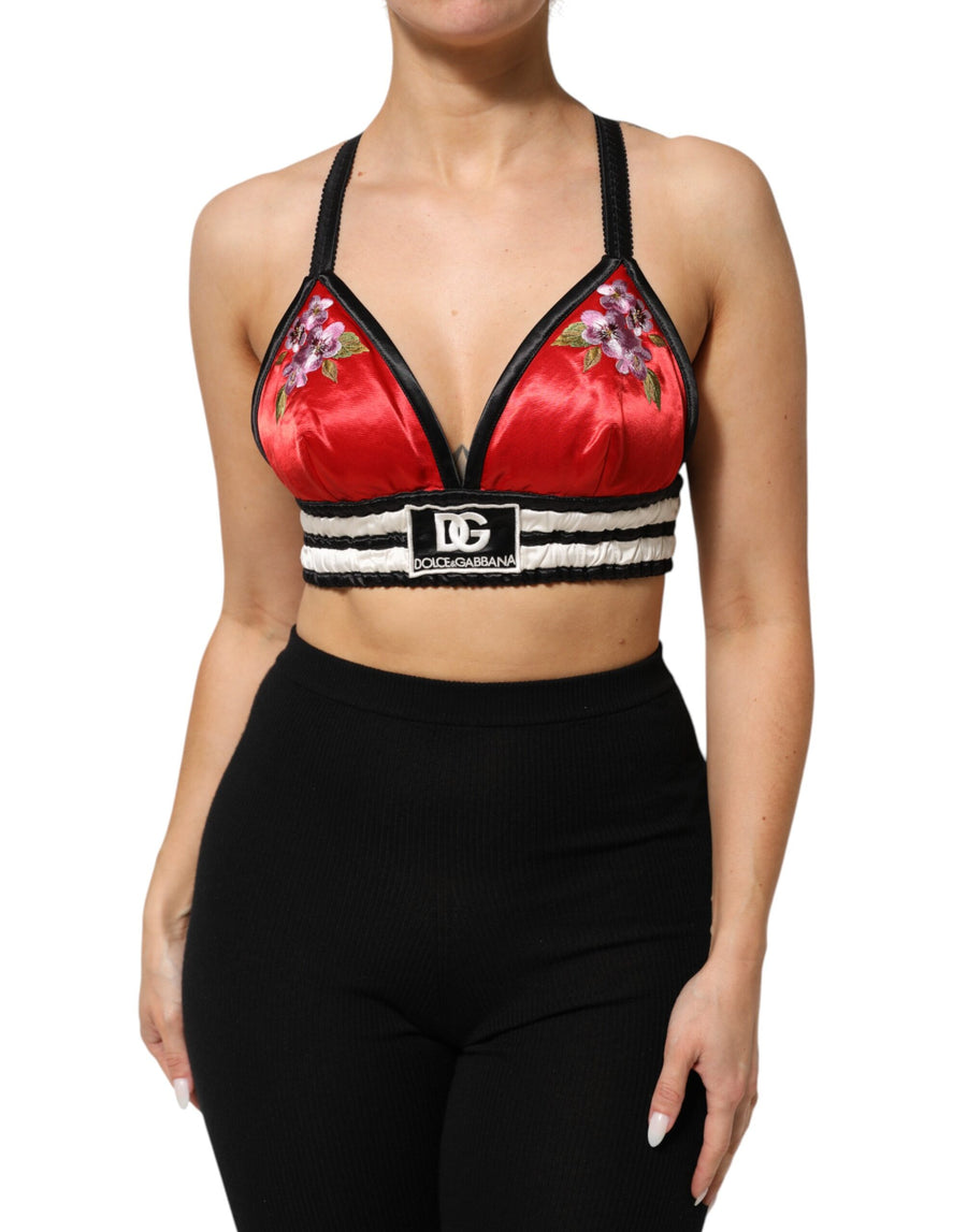 Dolce & Gabbana 92% Polyester crop top in red