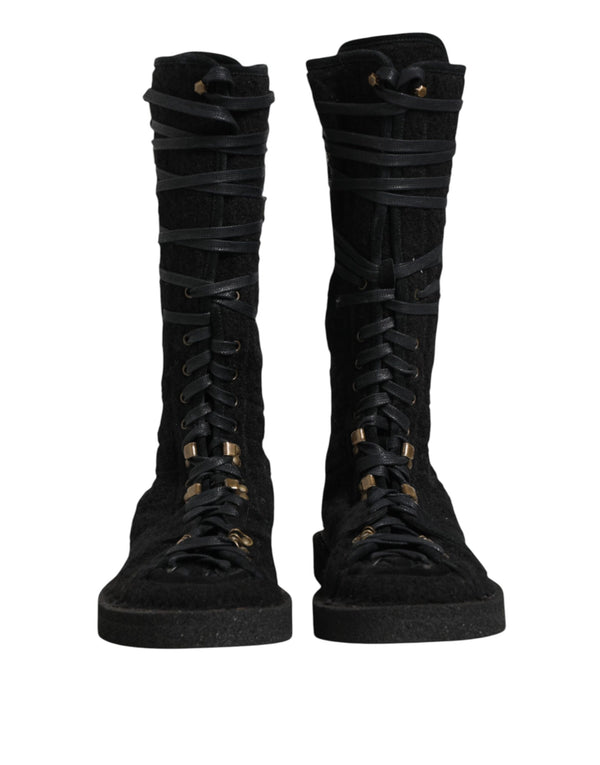 Dolce & Gabbana 05% Polyamide boot in black