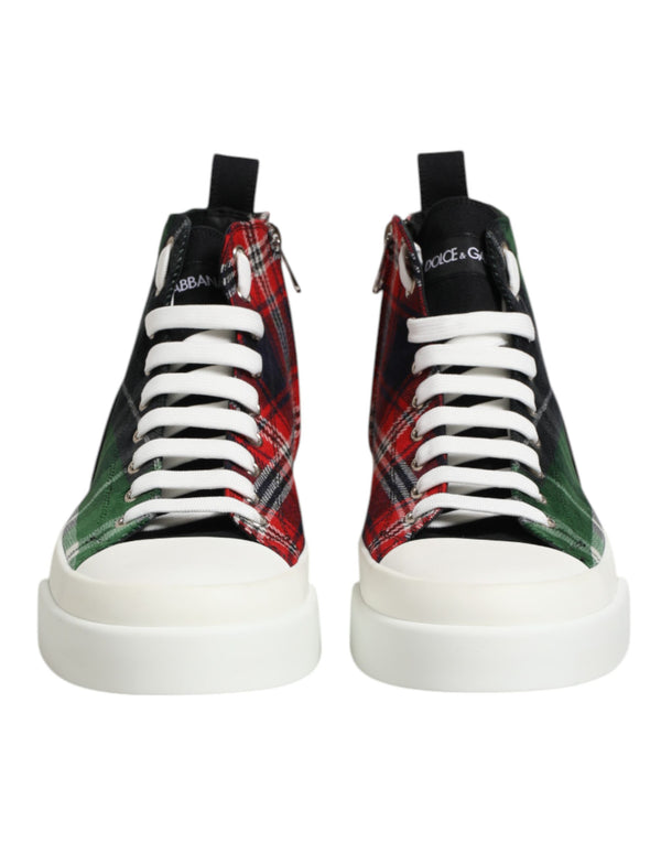 Dolce & Gabbana 61% Cotton high-top sneaker in multicolor