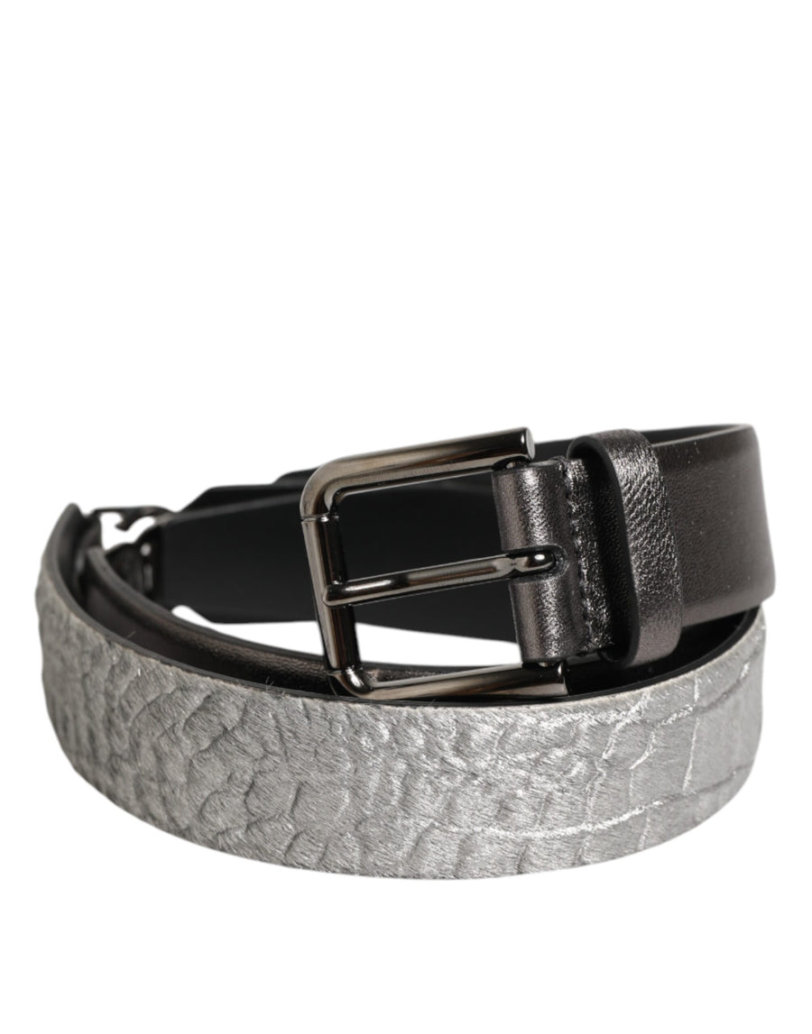 Dolce & Gabbana 100% calf leather belt in black