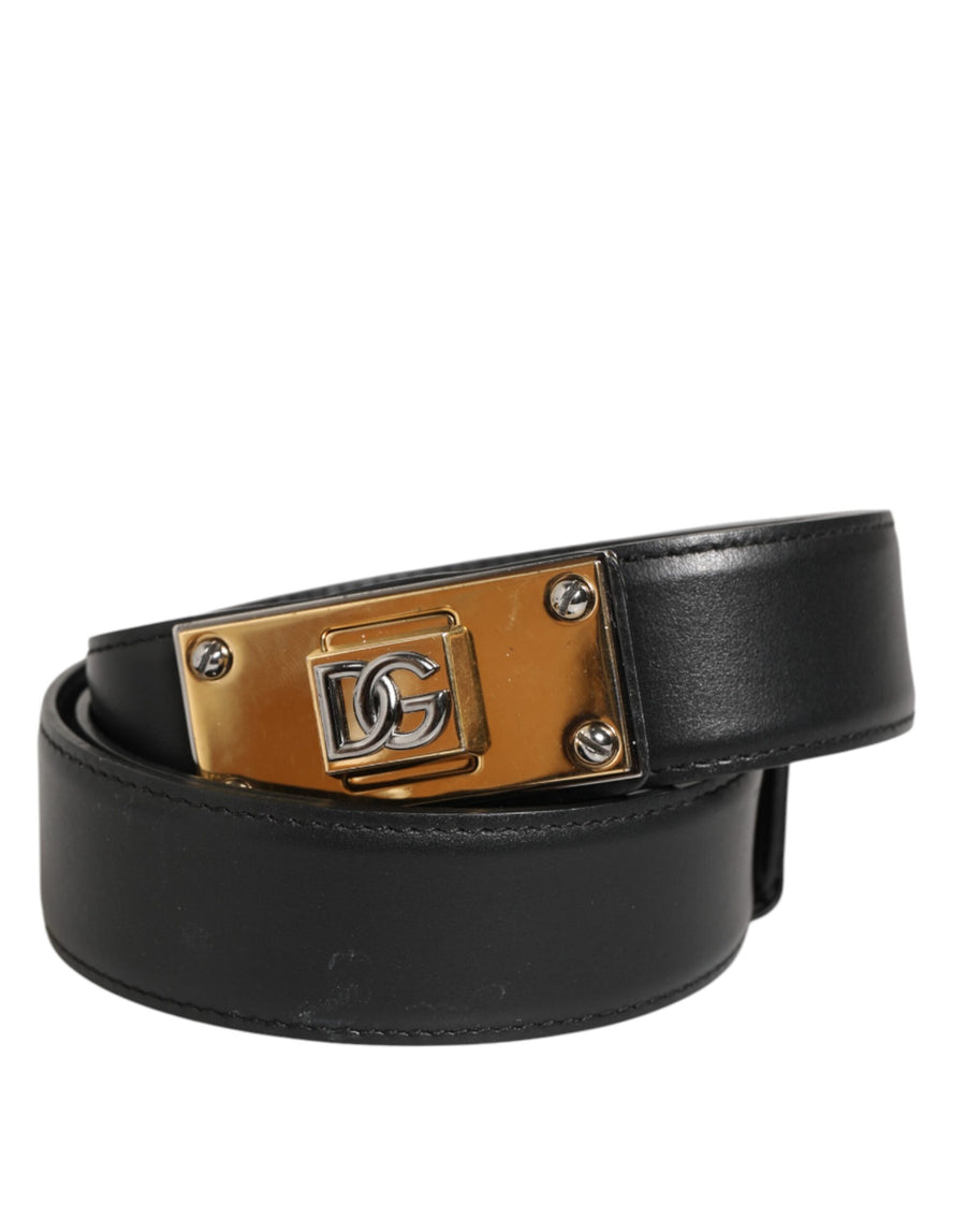 Dolce & Gabbana 100% Calf leather belt in black