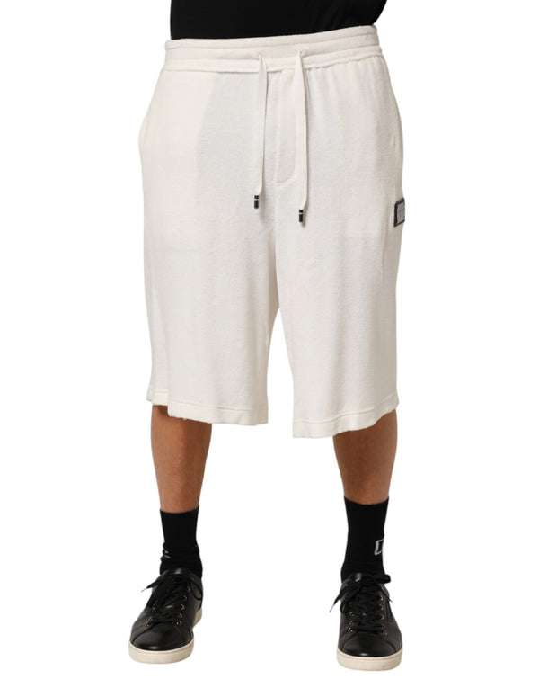 Dolce & Gabbana 100% Cotton bermuda shorts in white