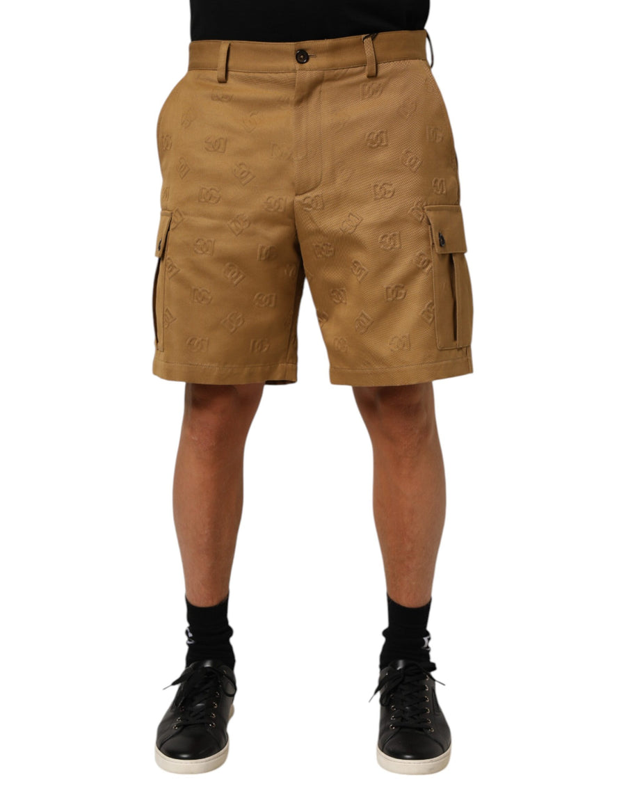 Dolce & Gabbana 98% Cotton bermuda shorts in brown