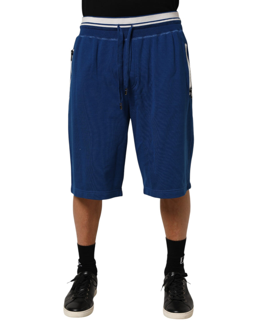 Dolce & Gabbana 89% Cotton bermudas in blue
