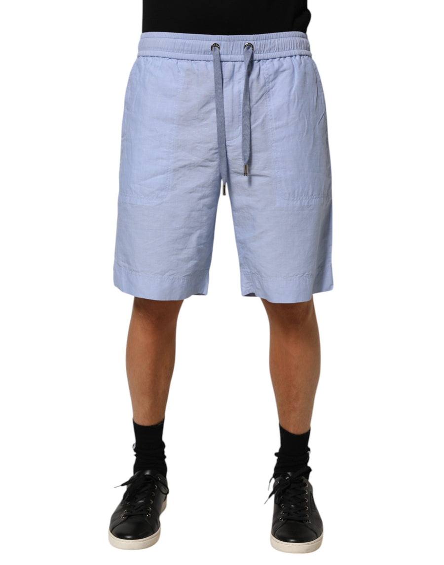 Dolce & Gabbana 32% Cotton bermuda shorts in blue