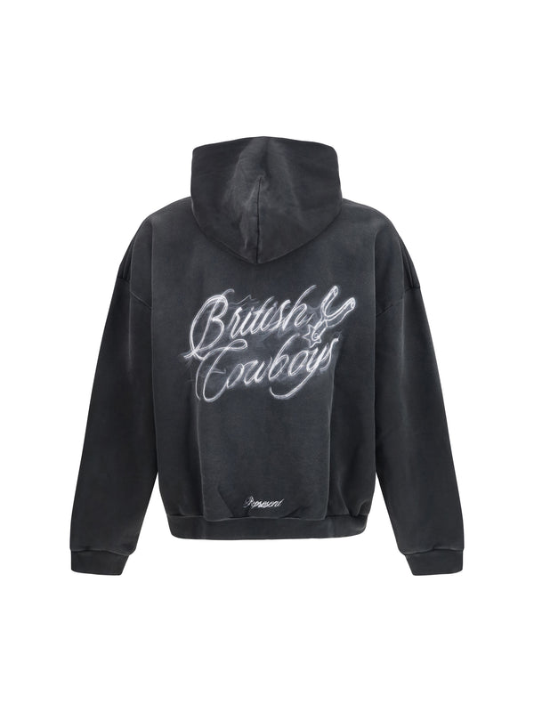 Hoodie British Cowboys Stained Black Cotton Sweatshirts