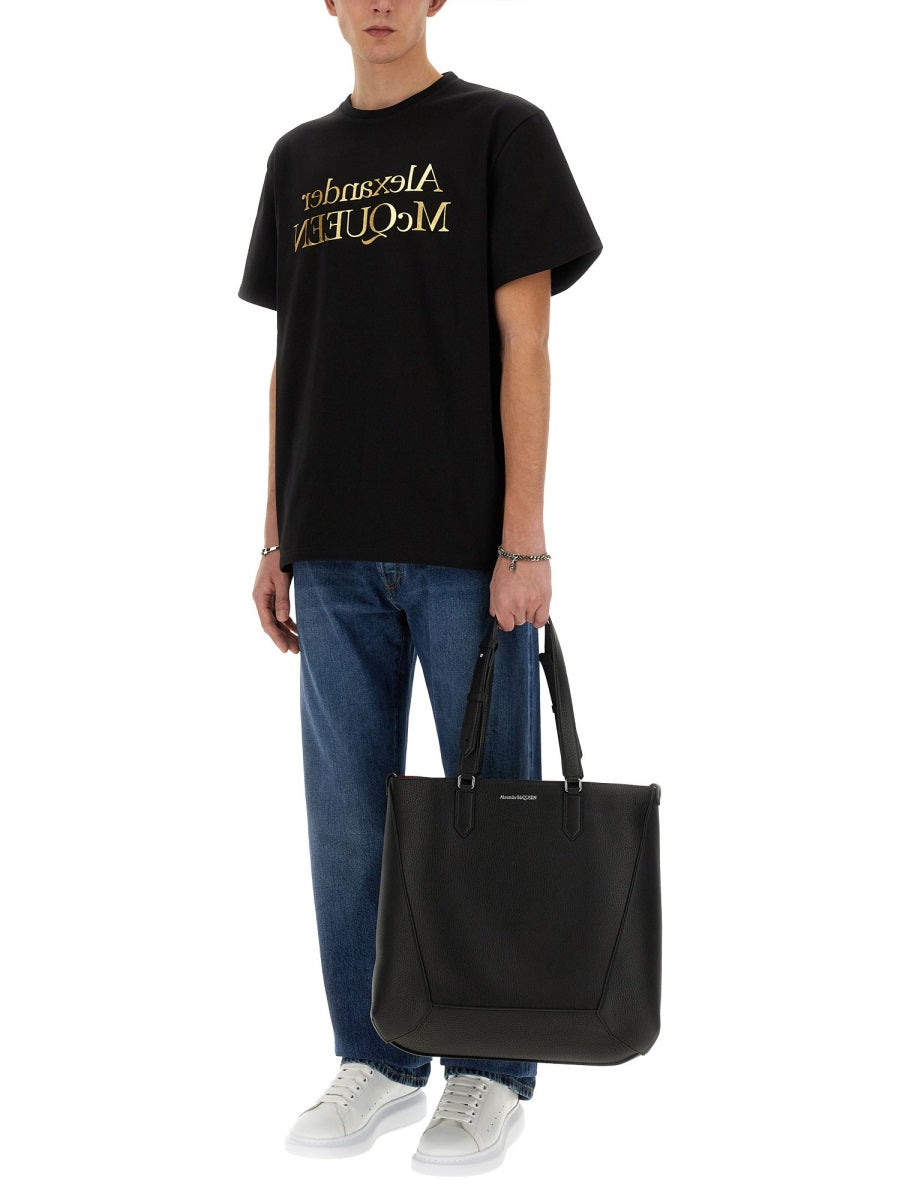 Tote Bag The Edge Black Leather Shoulder