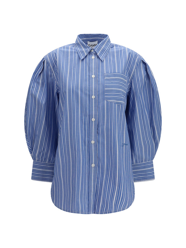 Ganni 100% Cotton shirt in navy