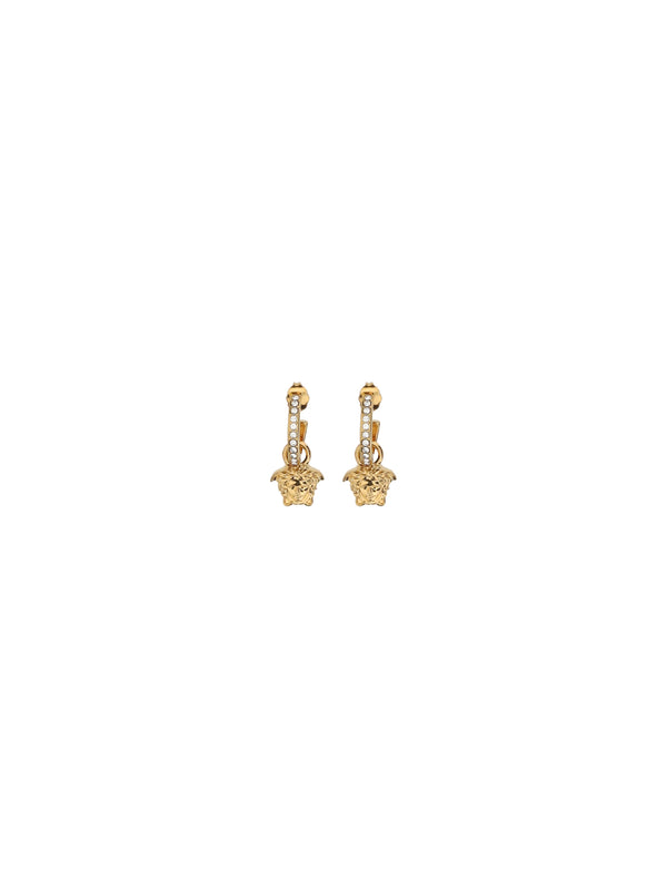 Versace Gold-plated metal with crystal accents earrings in gold