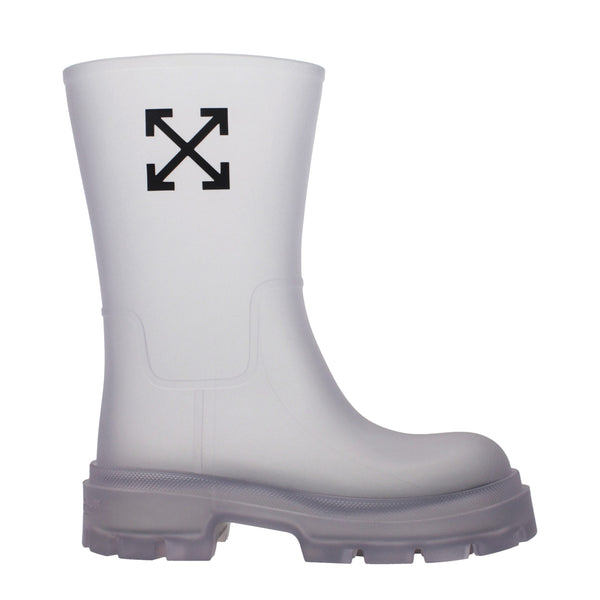Off-White Polyvinyl chloride (PVC) boot in clear