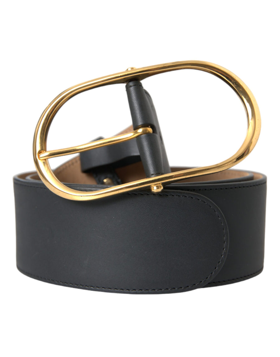 Dolce & Gabbana 100% Calf Leather belt in black