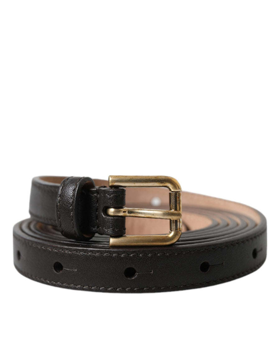 Dolce & Gabbana 100% Calf Leather belt in black