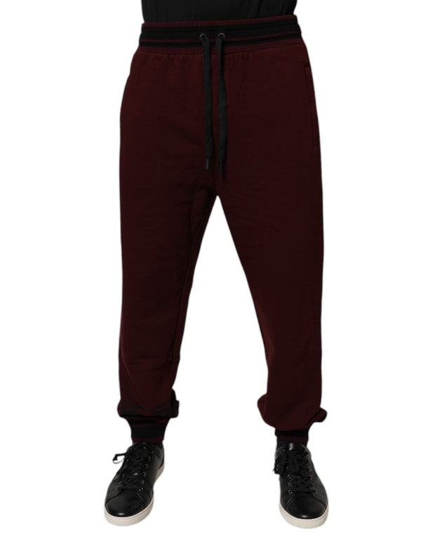 Dolce & Gabbana 100% Cotton joggers in maroon