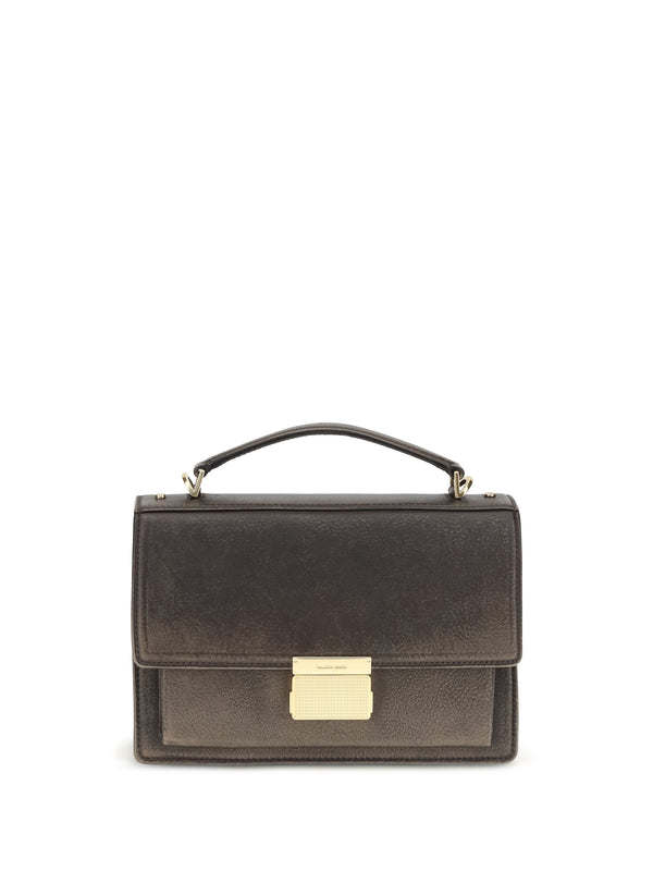 Golden Goose 100% Calf Leather Bos Taurus top handle bag in brown
