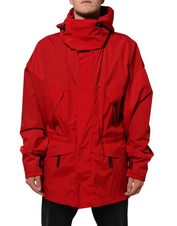 Dolce & Gabbana 100% Polyamide; Lining: 11% Polyamide + 89% Polyester parka in red