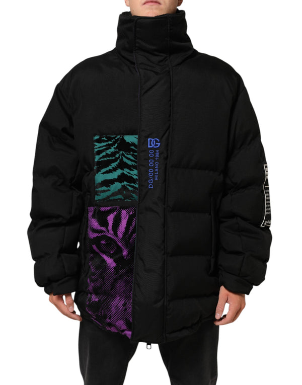 Dolce & Gabbana 13% Cotton puffer jacket in black
