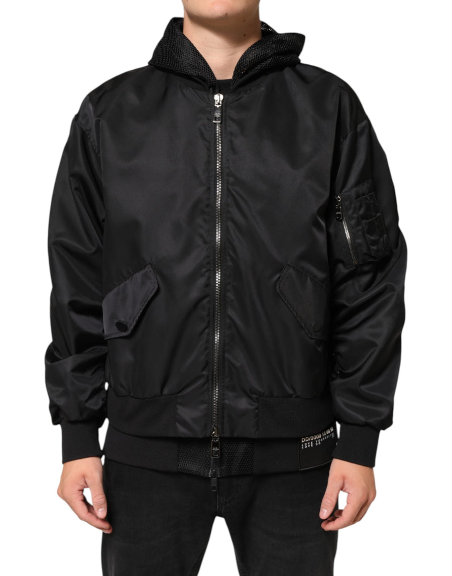 Dolce & Gabbana 100% Nylon (outer) bomber jacket in black