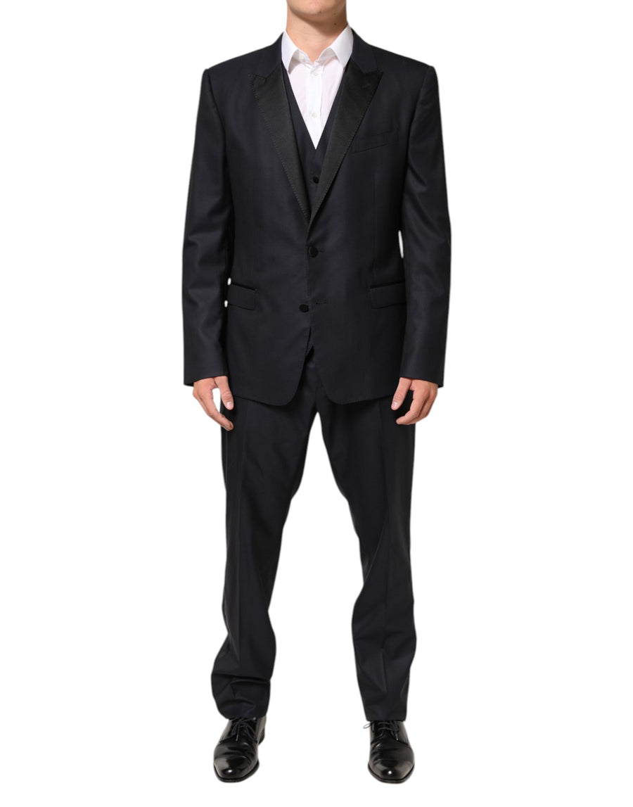 Dolce & Gabbana 75% Virgin Wool pant suit in black