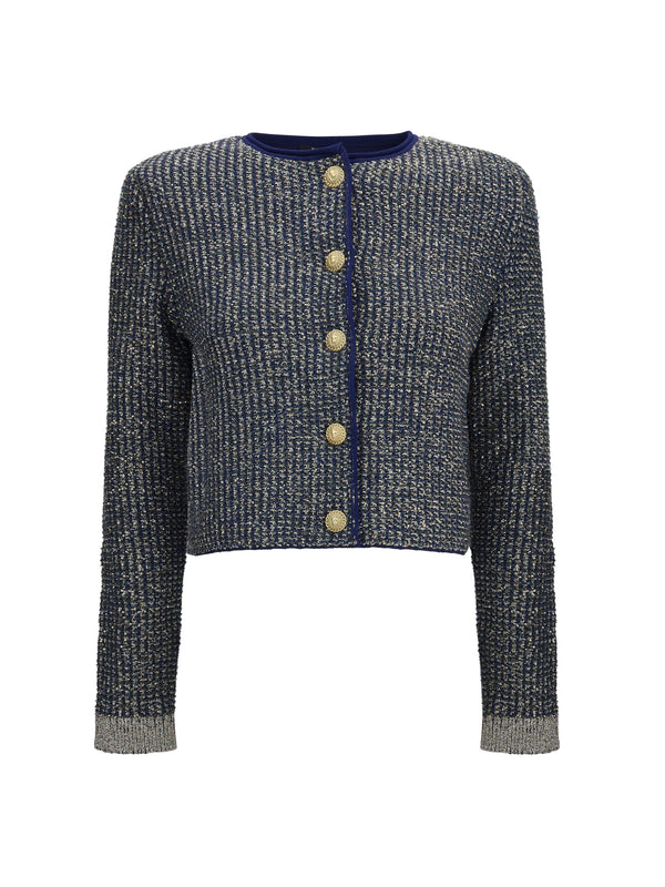 Balmain 49% Polyamide cardigan in navy