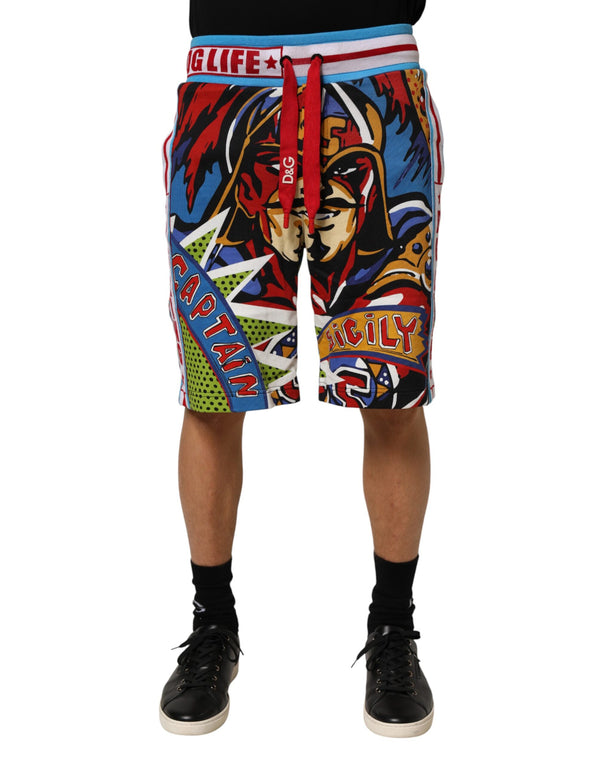 Dolce & Gabbana 50% Cotton bermuda shorts in multicolor