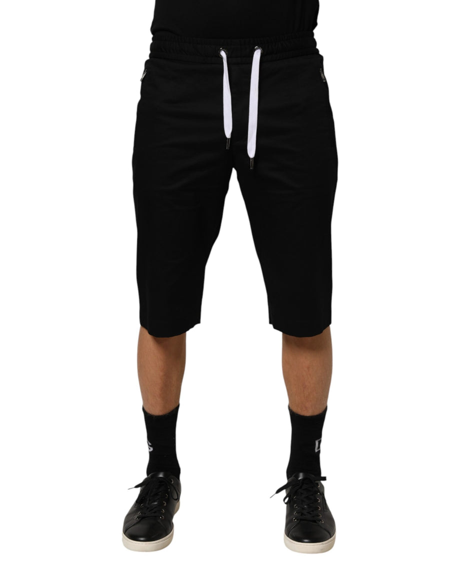 Dolce & Gabbana 97% Cotton bermuda shorts in black