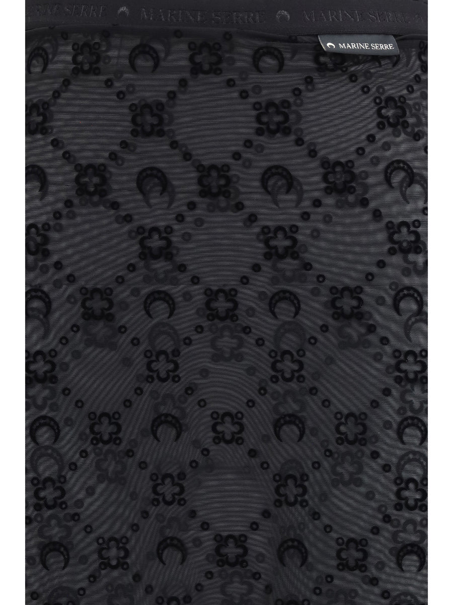 Pant-Skirt Moonogram Black Recycled Polyamide