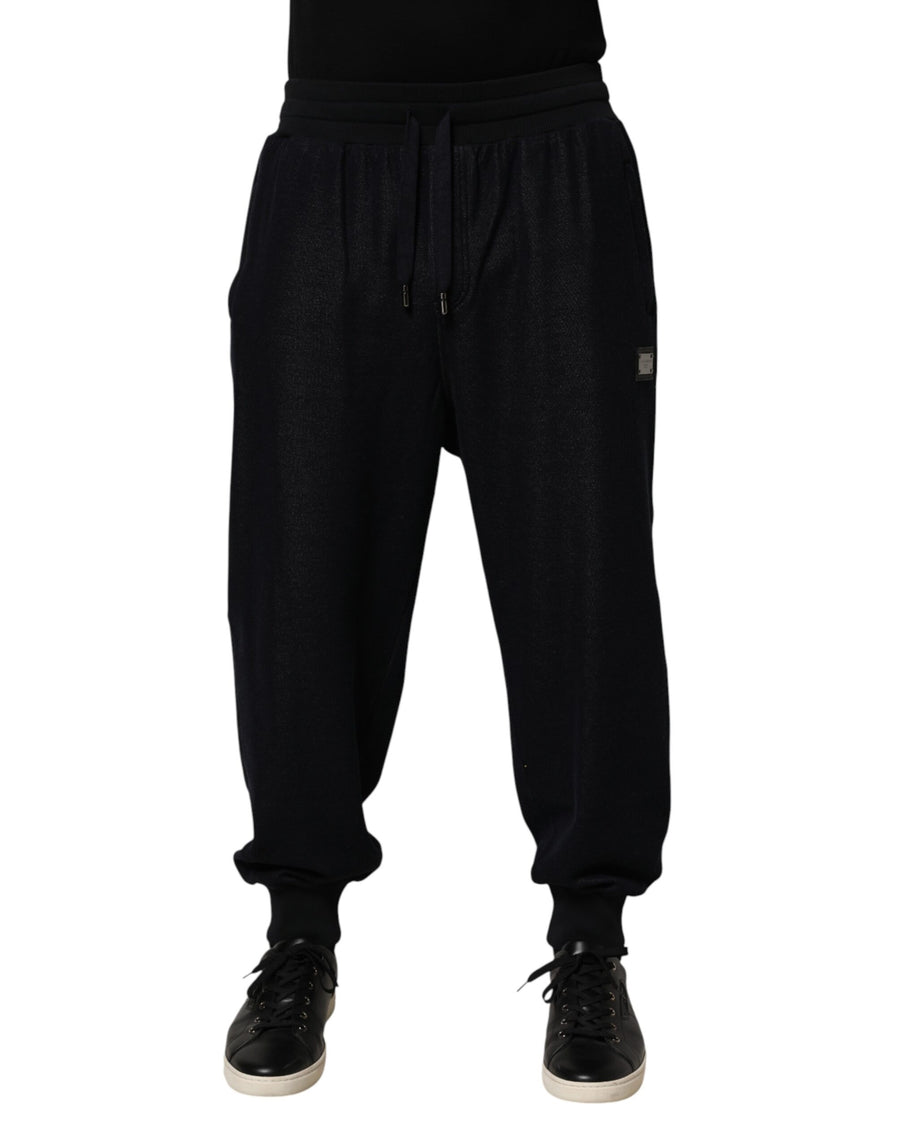 Dolce & Gabbana 82% Cotton joggers in black