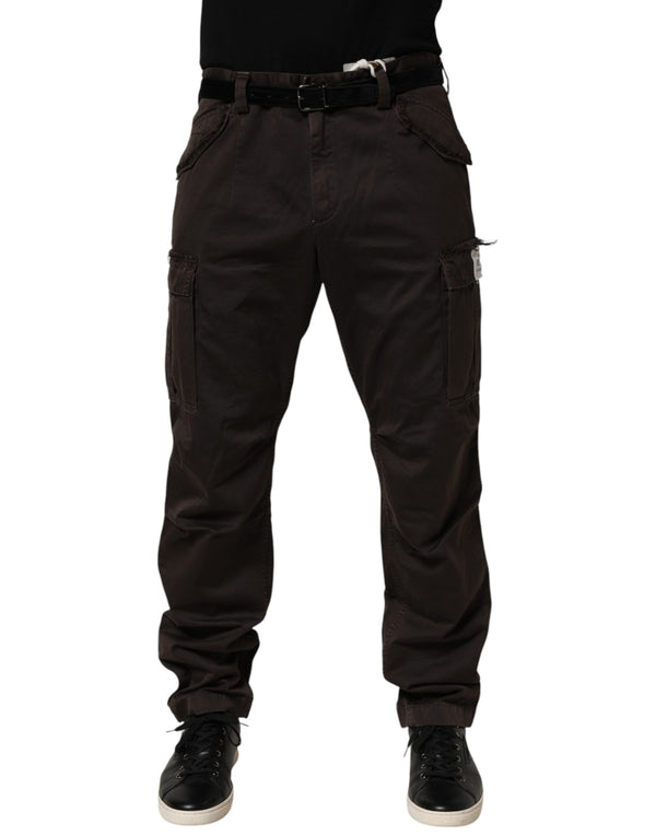 Dolce & Gabbana 100% Cotton cargo pants in brown